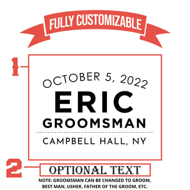 Personalized Groomsmen Beer Glass With Custom Name And Date
